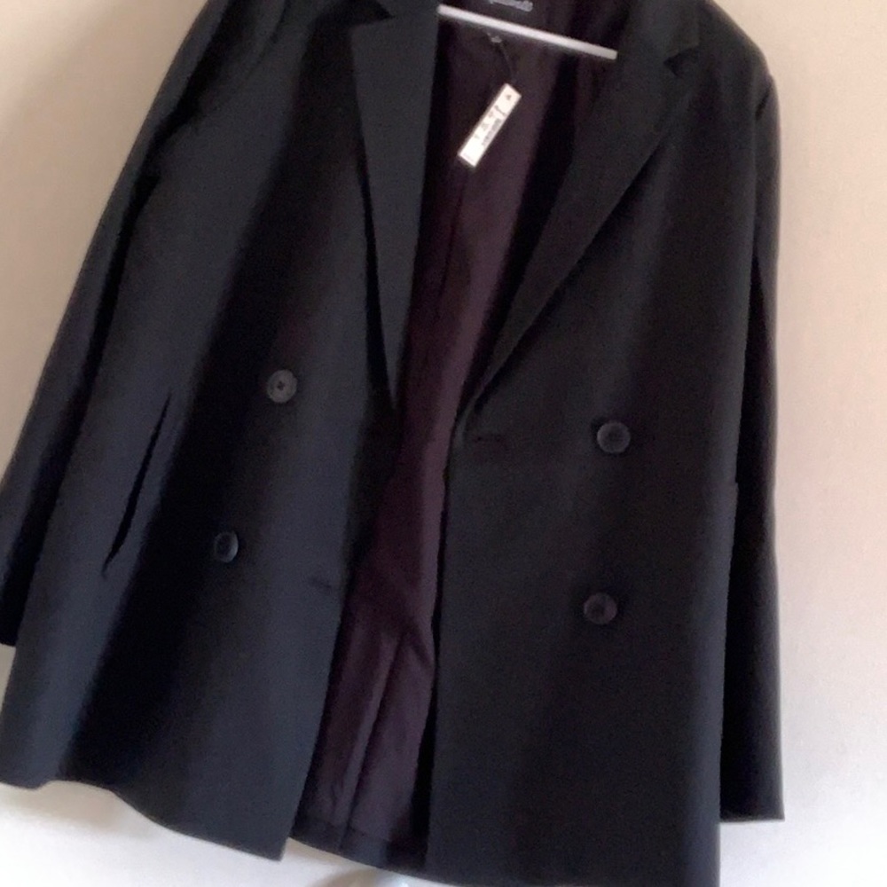 NWT Madewell double breasted black jacket